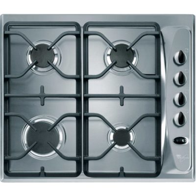 Whirlpool AKM274IX Gas Hob in Stainless Steel with Cast Iron Pan Supports